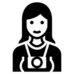 photographer glyph icon