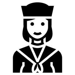 sailor glyph icon