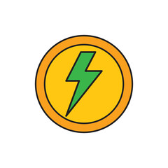 power and energy icon, flat icon vector design use for websites and apps.