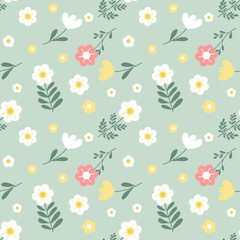 Obraz premium seamless pattern with flowers