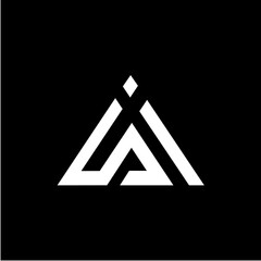Letter I N J logo design. creative minimal monochrome monogram symbol. Universal elegant vector emblem. Premium business logotype. Graphic alphabet symbol for corporate identity