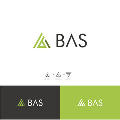Modern property Initial letter B, A, S logo