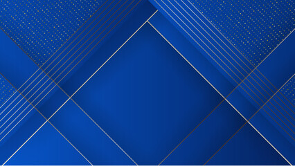 Luxury abstract background with golden lines on blue, modern black backdrop concept 3d style. Illustration from vector about modern template deluxe design.