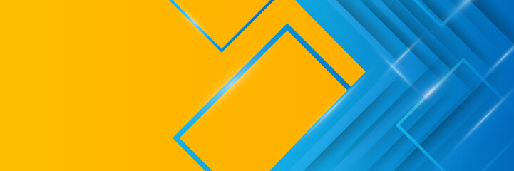 Background with blue and yellow parts for comparison. Halftone dots on two color background, minimal pattern. Vector illustration, EPS10