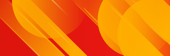 Background with orange and yellow parts for comparison. Halftone dots on two color background, minimal pattern. Vector illustration, EPS10