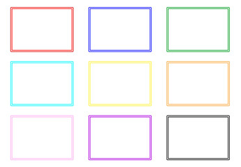 シンプルなラインのフレーム　セット