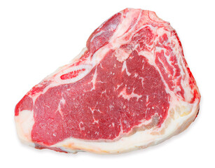 Rib eye steak beef for steak on white , Fresh Rib eye steak beef isolated on white PNG File.