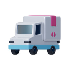 Fototapeta premium Shipping Truck 3D Icon