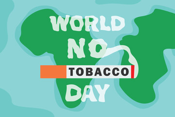 Burnt cigarette with World No Tobacco Day text