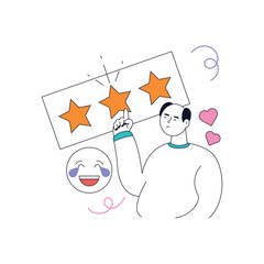 Grab flat animated design of media marketing 