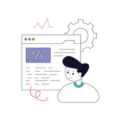 Online podcast flat animated design, premium download 