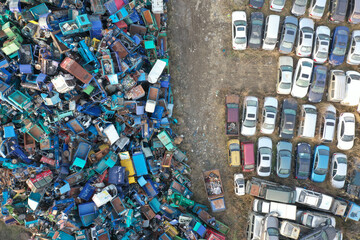 Scrapped car recycling station