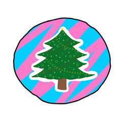 christmas tree donut