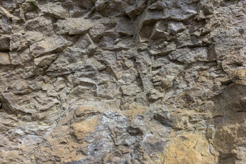 natural stone located on a mountain plateau, sights, places visited by tourists.