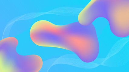 Trendy design template with fluid and liquid shapes. Abstract gradient backgrounds. Applicable for covers, websites, flyers, presentations, banners.