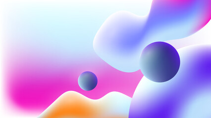 Trendy design template with fluid and liquid shapes. Abstract gradient backgrounds. Applicable for covers, websites, flyers, presentations, banners.