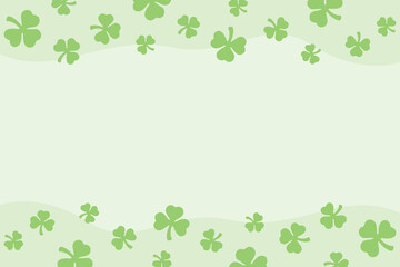 Happy Saint Patricks day with clover leaves border