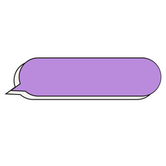 Speech bubble vector illustration in line filled design