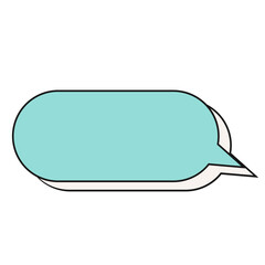 Speech bubble vector illustration in line filled design