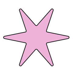 Spiky shape vector illustration in line filled design