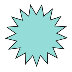 Spiky shape vector illustration in line filled design
