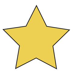 Star shape vector illustration in line filled design