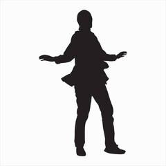 silhouette of a person dancing
