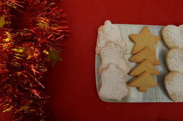 beautiful handmade cookies for Christmas celebration