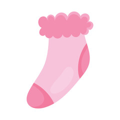 pink baby sock