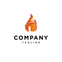 L Letter fire Vector logo icon vector Template