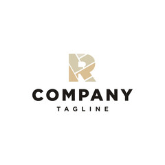 Fototapeta premium R Letter initial Floor Logo Template.