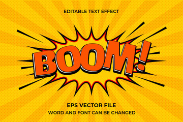 Boom comic text effect editable