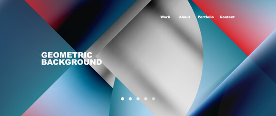 Geometric abstract background, line with fluid colors. Vector Illustration For Wallpaper, Banner, Background, Card, Book Illustration, landing page