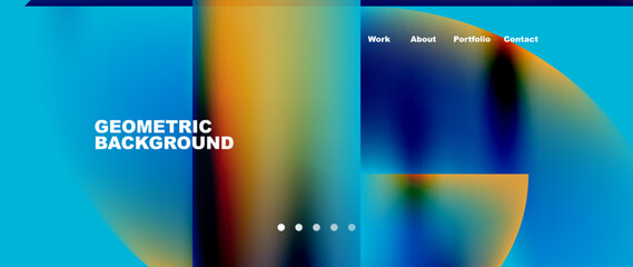 Minimal geometric abstract background. Circle and line design. Trendy techno business template for wallpaper, banner, background or landing