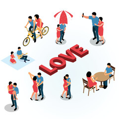 Plakat Romantic couple in love doing activity together