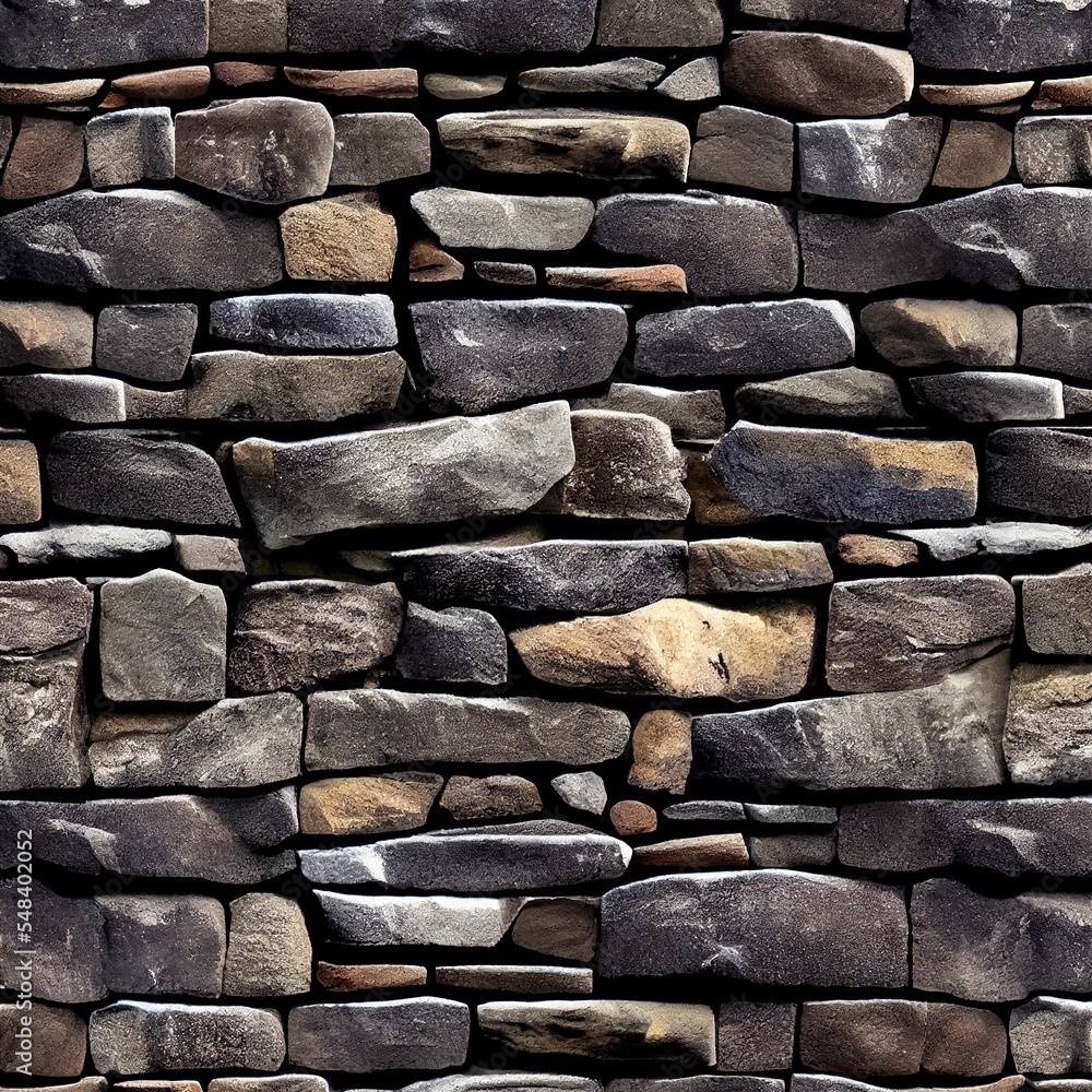Poster a stone wall with a clock on it's side and a clock on the side of it's side generative ai