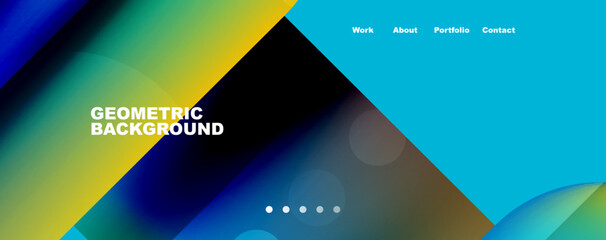 Abstract background - squares and lines composition created with lights and shadows. Technology or business digital template