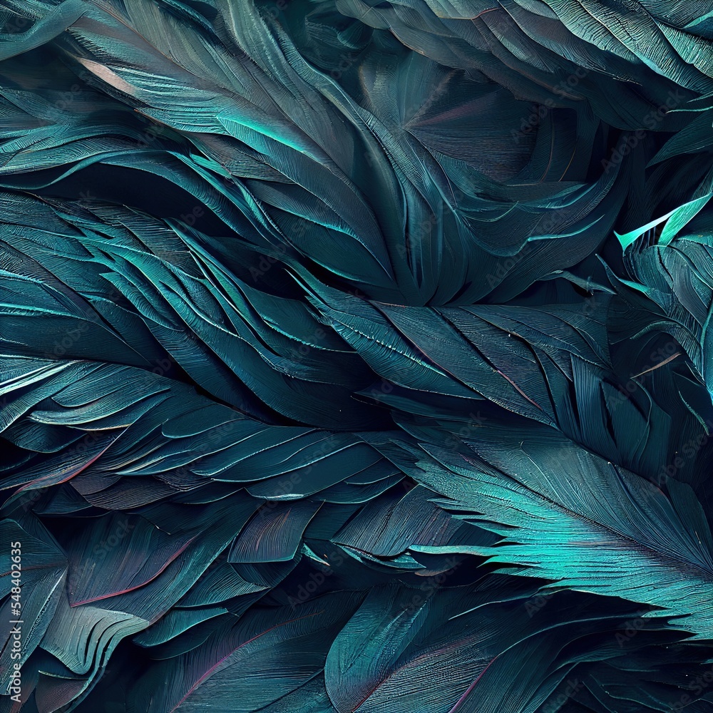 Poster a close up of a blue feather pattern on a cell phone case with a camera lens and a phone case genera