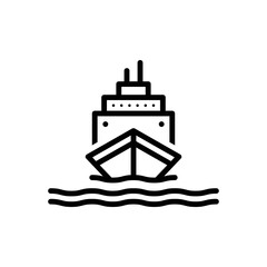 Black line icon for maritime