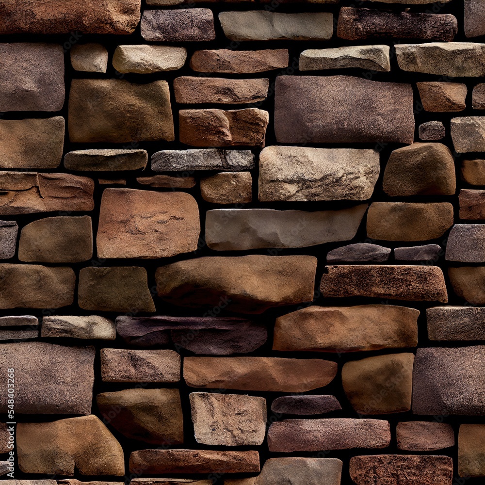 Poster a stone wall with a clock on it's side and a clock on the side of it's face generative ai