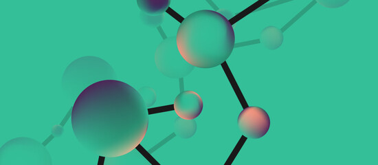 Line points connections geometric abstract background