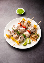 Reshmi Chicken malai Tikka also known as Afghani murgh Malai Tikka, asian food