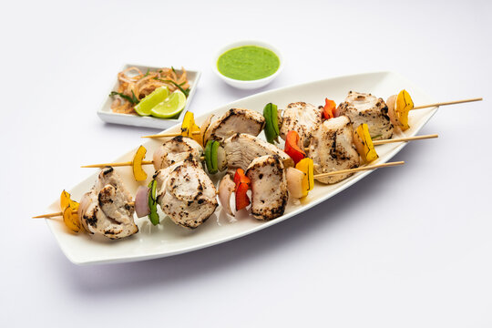 Reshmi Chicken malai Tikka also known as Afghani murgh Malai Tikka, asian food