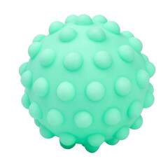 Rubber massage ball toy isolated on the white background