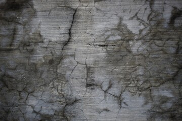 A weathered concrete wall with cracks and peeling paint, showing signs of age and decay.