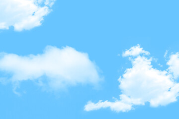 Naklejka na ściany i meble Photo white fluffy clouds in blue sky