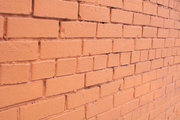 Obraz premium Background from a brick red wall. Brick wall.