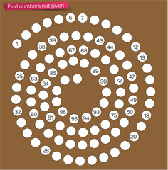 Spiraldeki eksik sayıları tamamlayın