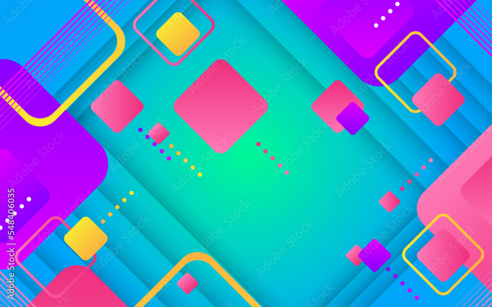 Aufkleber abstract colorful square with gradient background