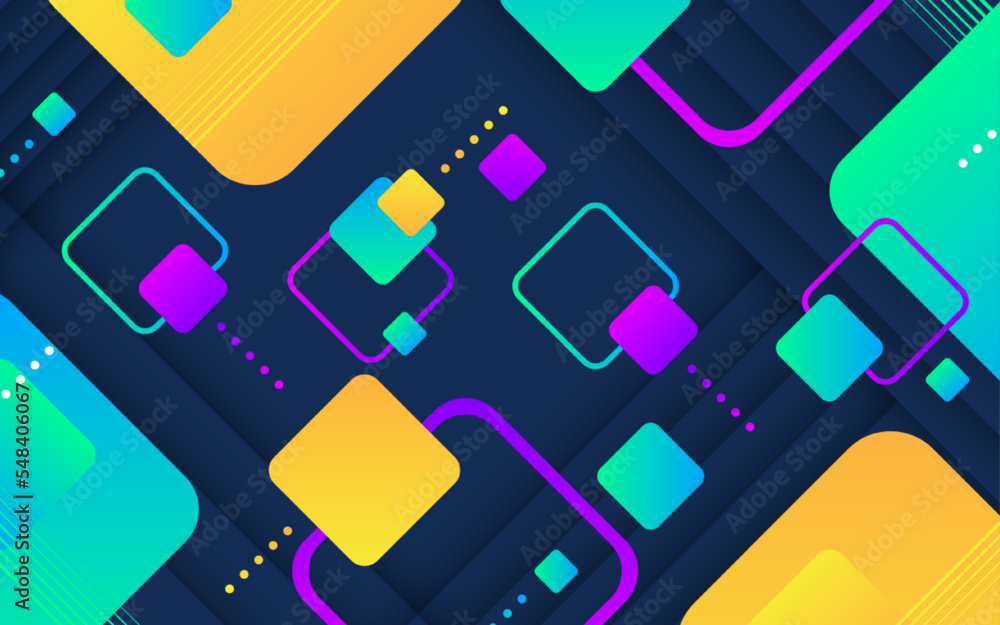Aufkleber abstract colorful square with gradient background